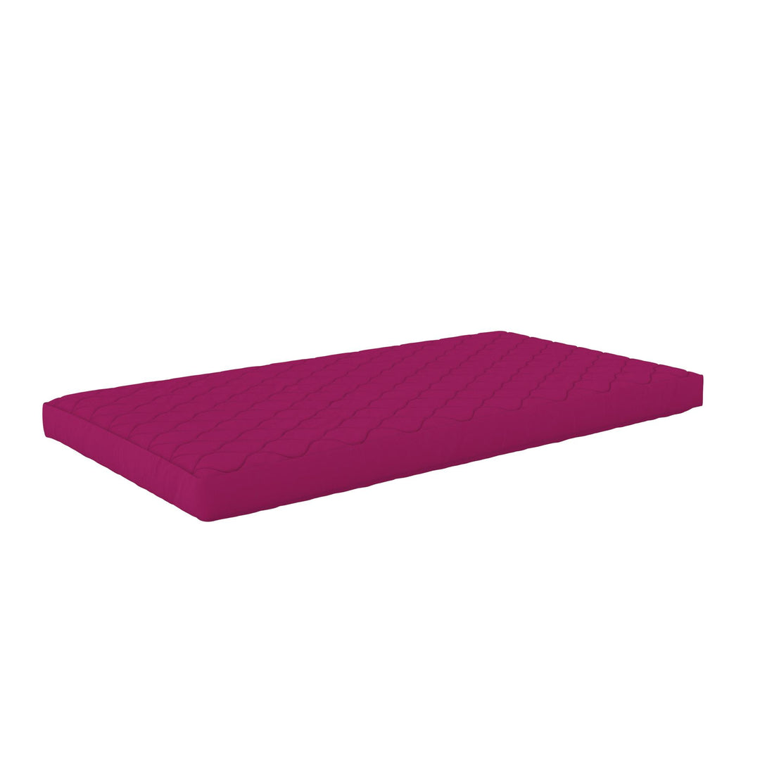 6 Inch Quilted Mattress with Machine Washable Cover - Hot Pink - Twin
