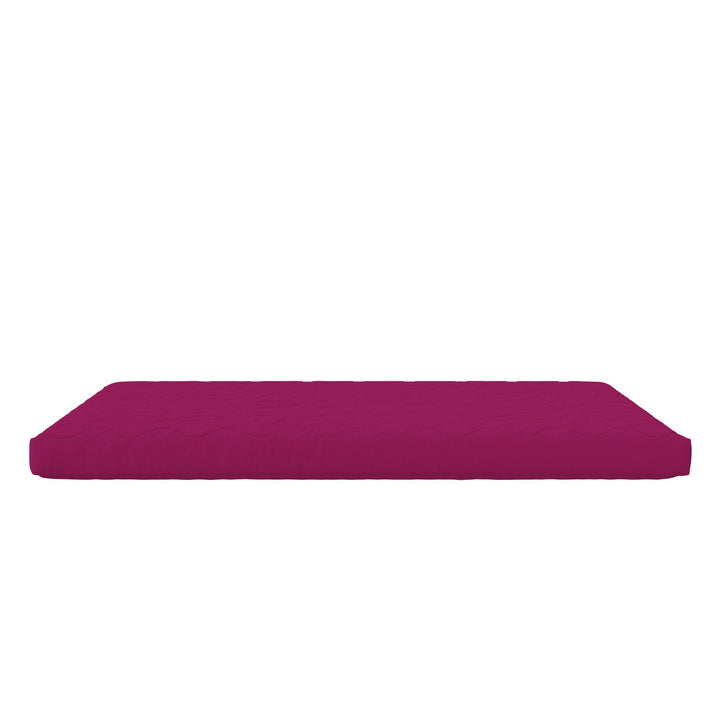 6 Inch Quilted Mattress with Machine Washable Cover - Hot Pink - Twin