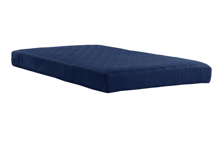 6 Inch Quilted Mattress with Machine Washable Cover - Navy - Twin