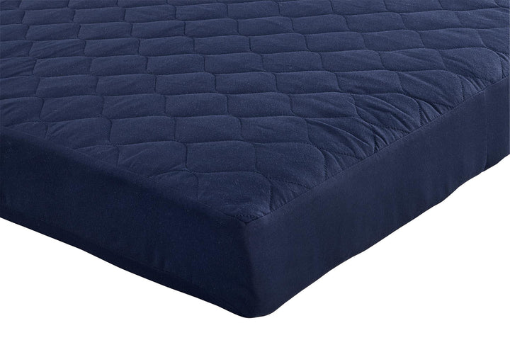 6 Inch Quilted Mattress with Machine Washable Cover - Navy - Twin