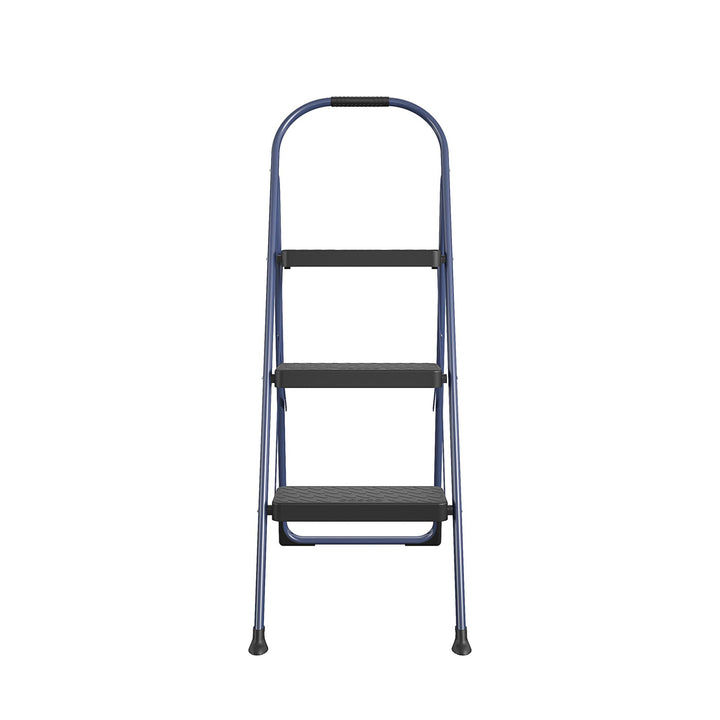 Multi-Step Folding Step Stool with 225 lb Weight Capacity - Navy - 3 Step 