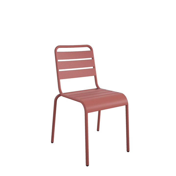 Poolside Gossip June Outdoor/Indoor Stacking Dining Chairs, Set of 4 - Red - 4-Pack