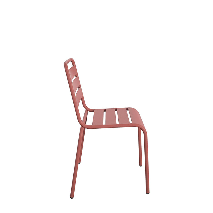 Poolside Gossip June Outdoor/Indoor Stacking Dining Chairs, Set of 4 - Red - 4-Pack