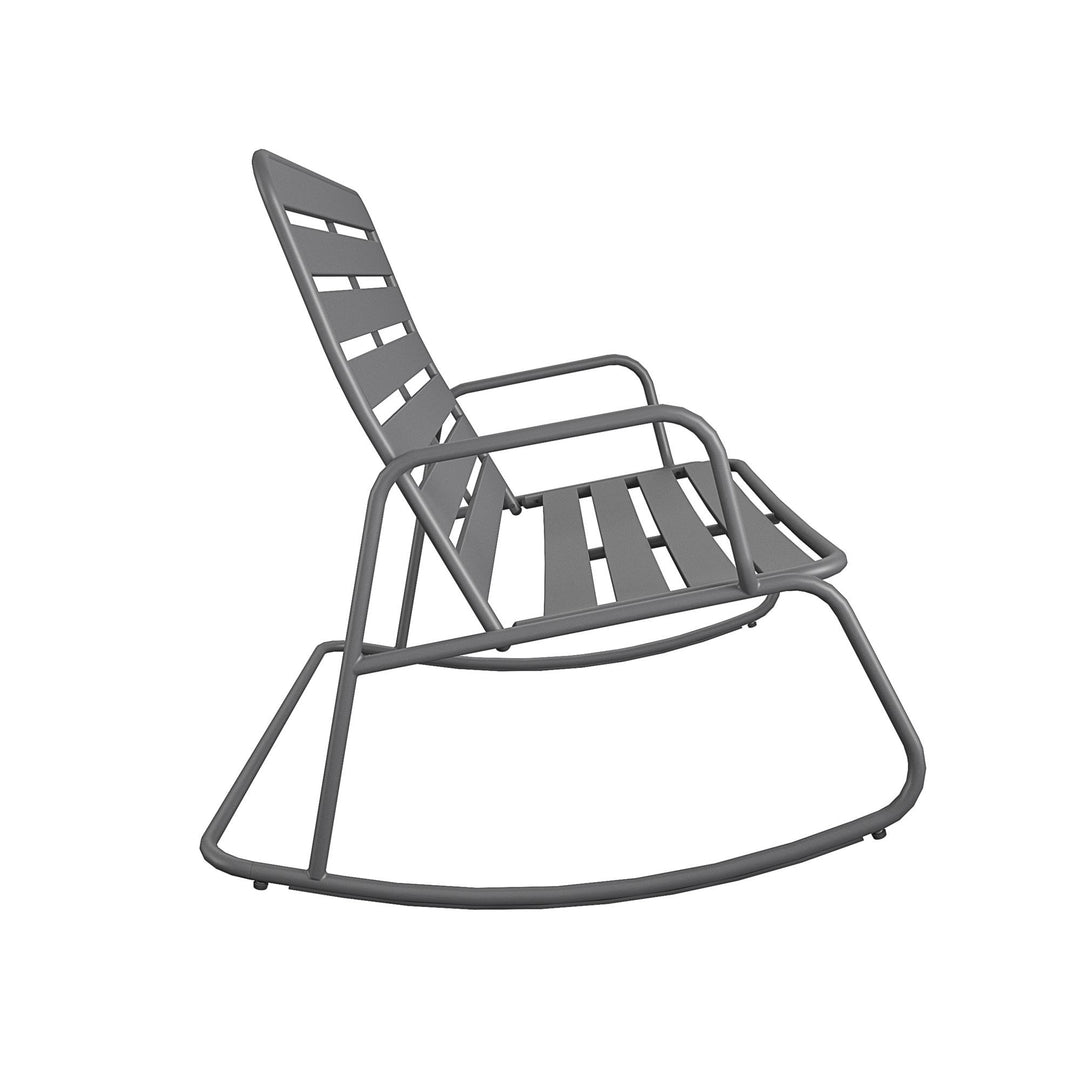 Roberta Outdoor/Indoor Rocker Loveseat - Charcoal - 1-Pack