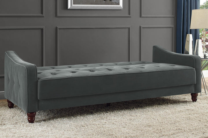 Vintage Tufted Sofa Sleeper II - Dark Gray