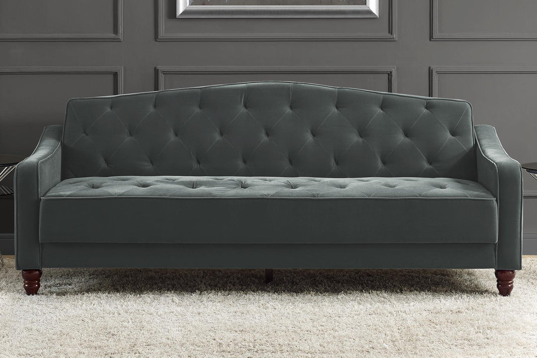 Vintage Tufted Sofa Sleeper II - Dark Gray