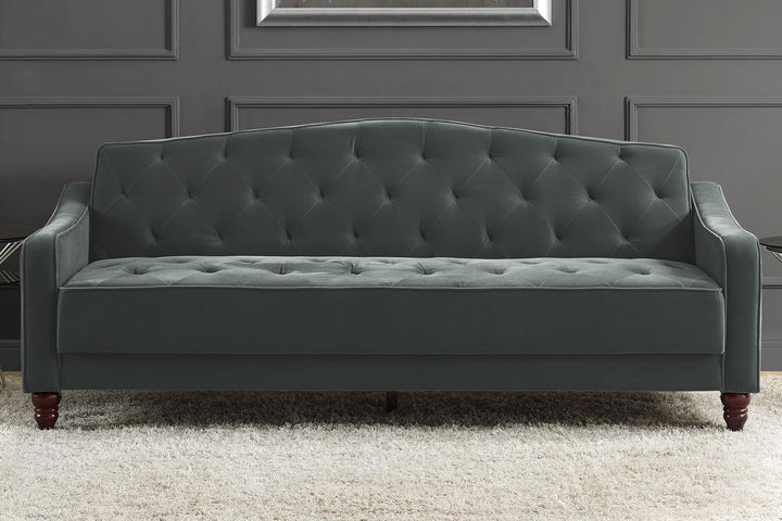Vintage Tufted Sofa Sleeper II - Dark Gray