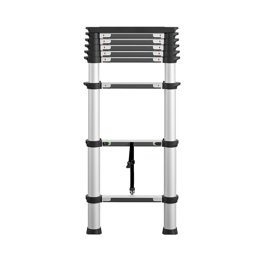 12 Foot Foldable Telescopic Ladder - Aluminum/Black - 1-Pack