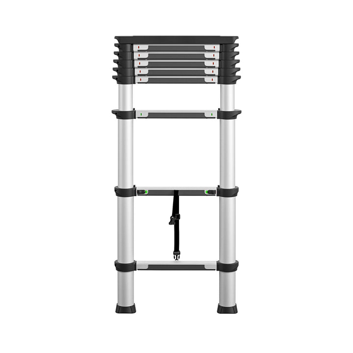 12 Foot Foldable Telescopic Ladder - Aluminum/Black - 1-Pack