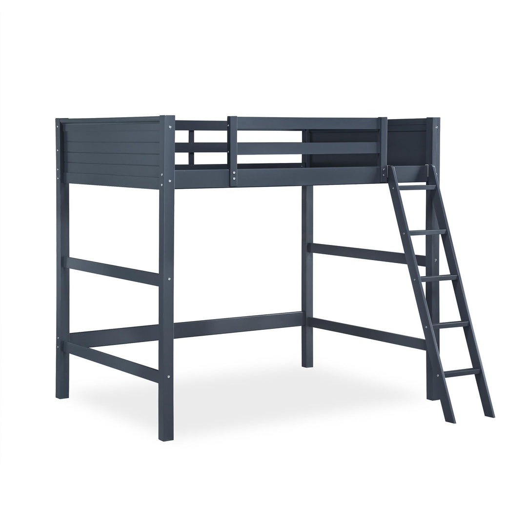 Denver Wooden Kids Loft Bed with Storage Space - Blue