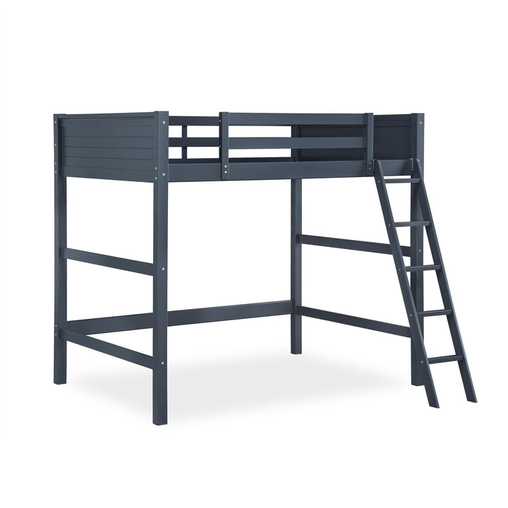 Denver Wooden Kids Loft Bed with Storage Space - Blue