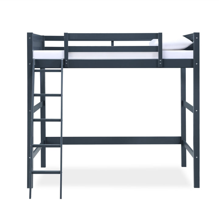 Denver Wooden Kids Loft Bed with Storage Space - Blue