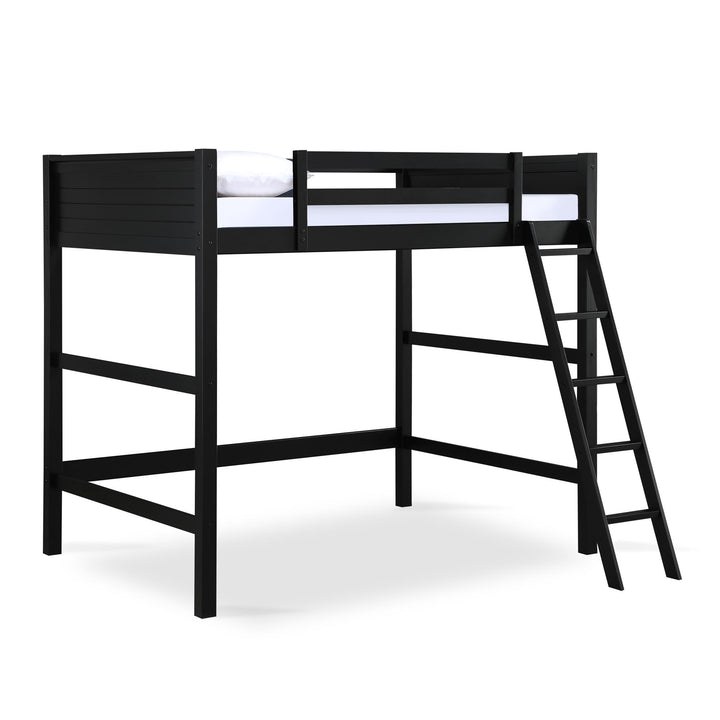 Denver Wooden Kids Loft Bed with Storage Space - Black