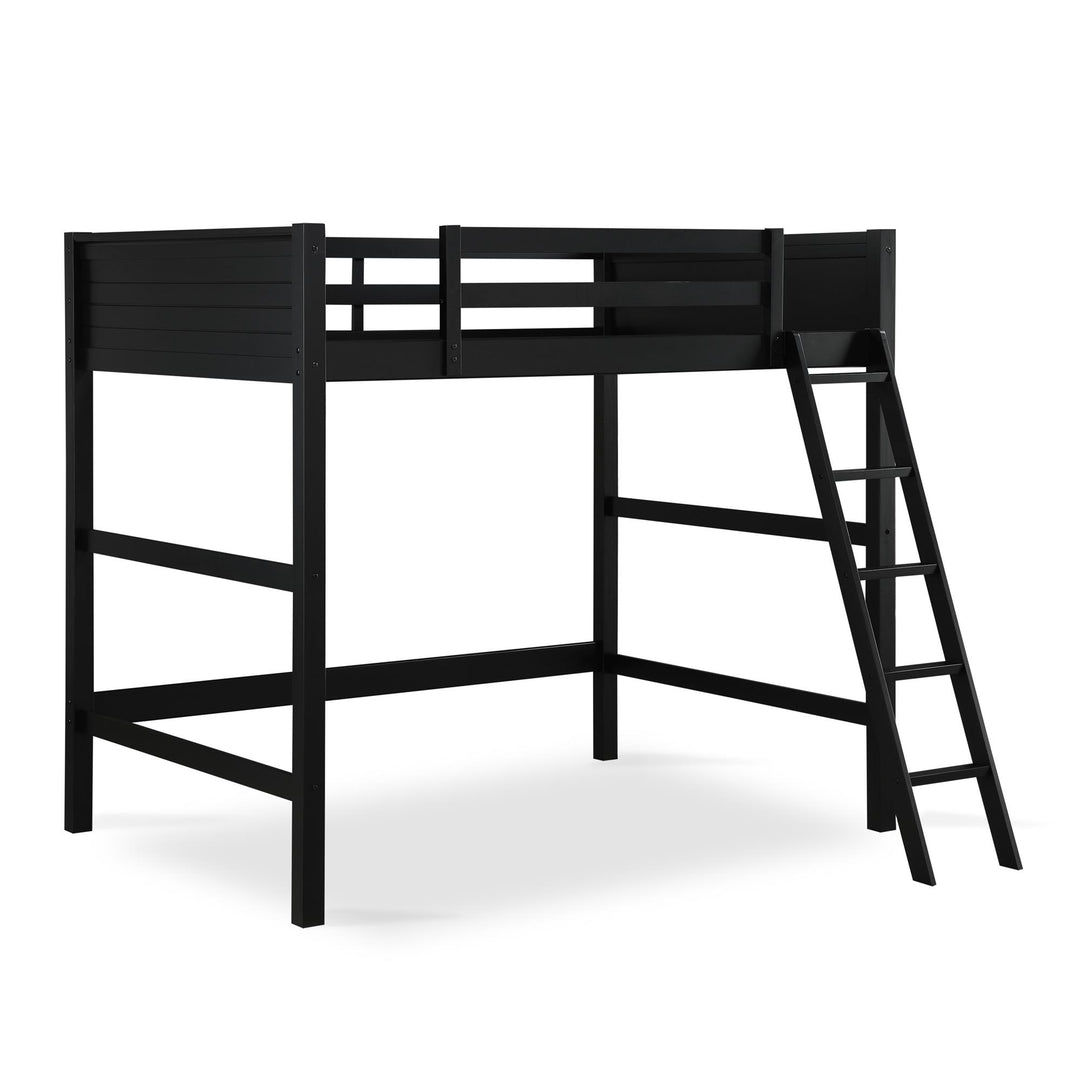 Denver Wooden Kids Loft Bed with Storage Space - Black