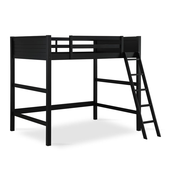 Denver Wooden Kids Loft Bed with Storage Space - Black