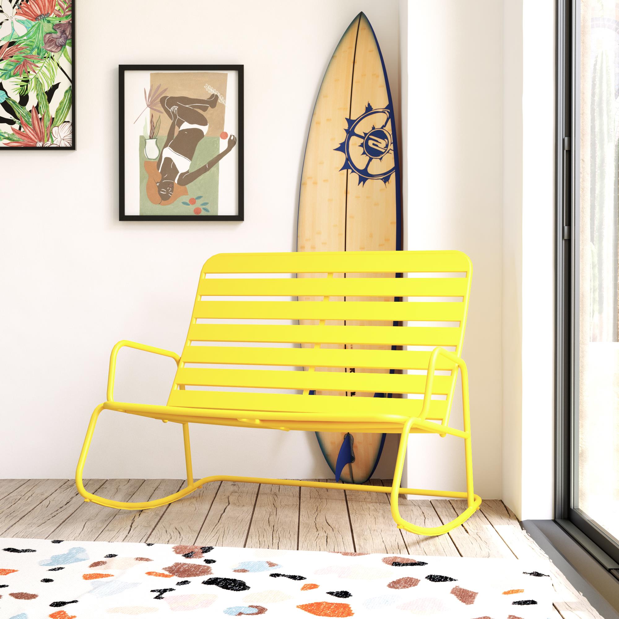 Poolside Gossip Roberta Rocker Loveseat Outdoor Indoor Design