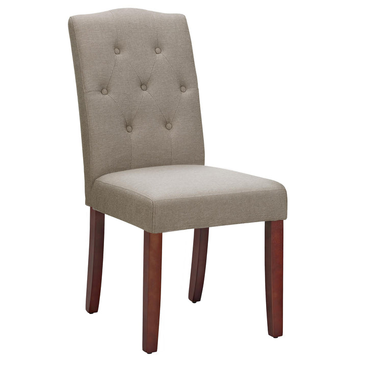 Emilia Upholstered Tufted Dining Chair - Dark Taupe