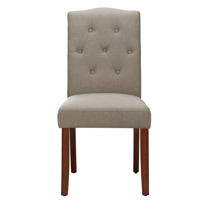 Emilia Upholstered Tufted Dining Chair - Dark Taupe