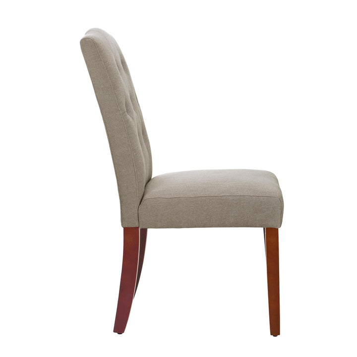 Emilia Upholstered Tufted Dining Chair - Dark Taupe