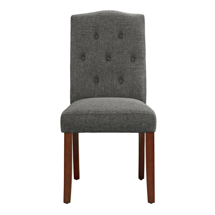Emilia Upholstered Tufted Dining Chair - Grey Linen