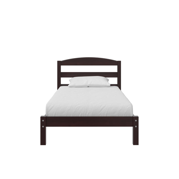 Brycen Kids Twin Size Wood Platform Bed Frame  -  Espresso