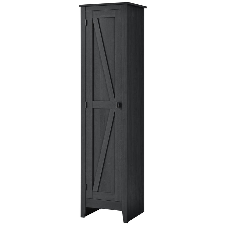 Farmington Rustic Farmhouse 18 Inch Wide Storage Cabinet - Black Oak