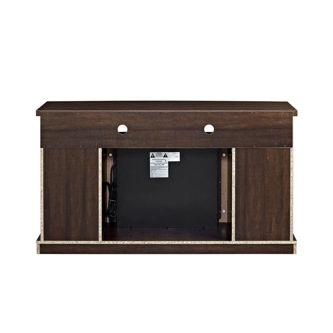 Barrow Creek Fireplace Console with Glass Doors for TVs up to 60" - Espresso