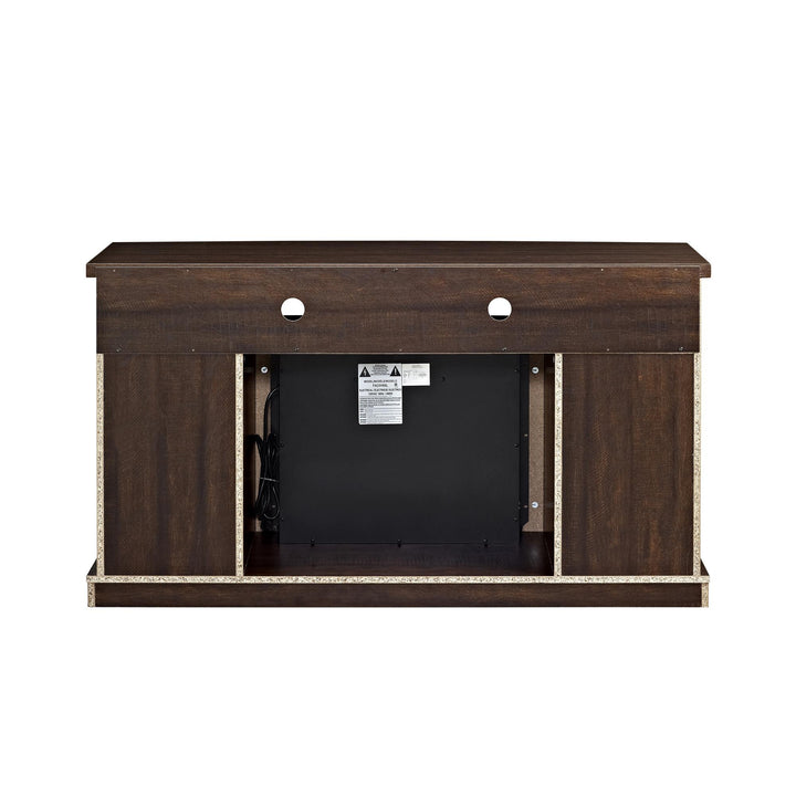 Barrow Creek Fireplace Console with Glass Doors for TVs up to 60" - Espresso