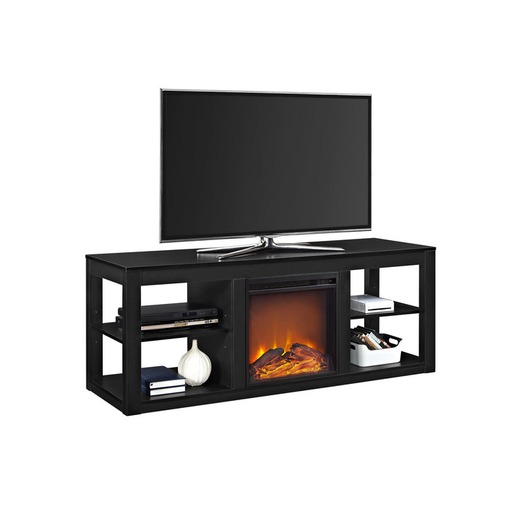 Parsons Electric Fireplace TV Stand for TVs up to 65 Inches - Black