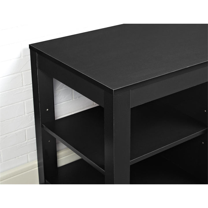 Parsons Electric Fireplace TV Stand for TVs up to 65 Inches - Black