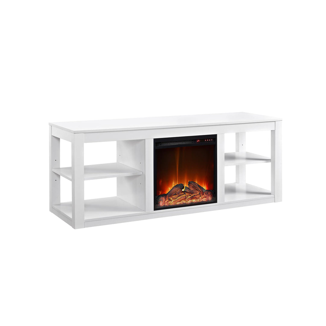 Parsons Electric Fireplace TV Stand for TVs up to 65 Inches - White