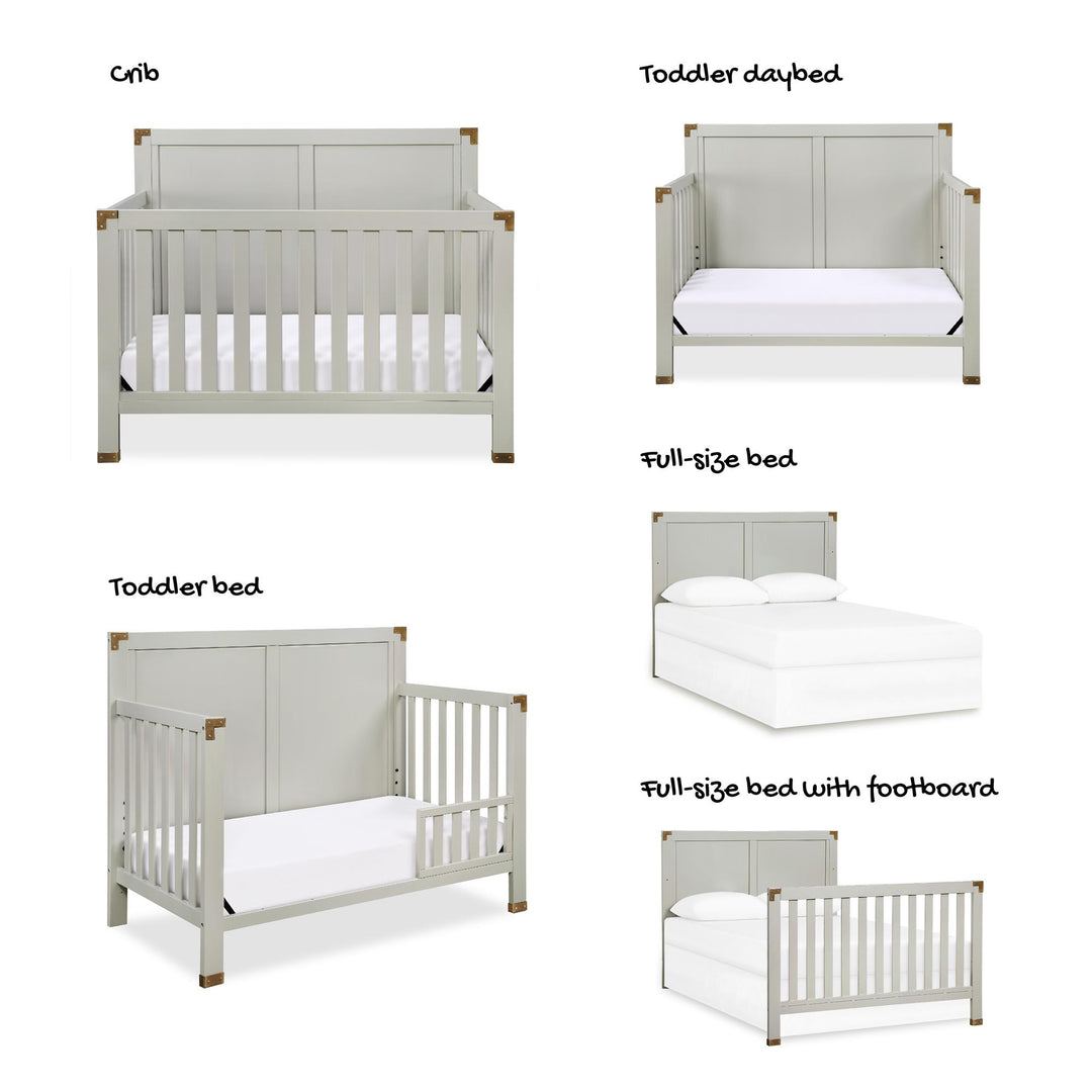 Miles Toddler Guardrail to Convert Crib into a Toddler Bed - Graphite Grey