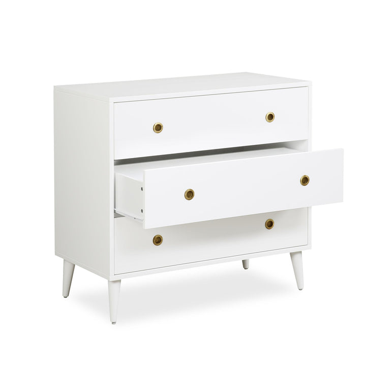 Harper 3-Drawer Storage Dresser - White