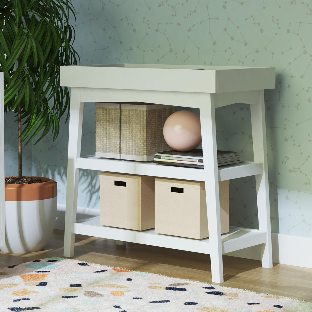Harper Open Changing Table - White