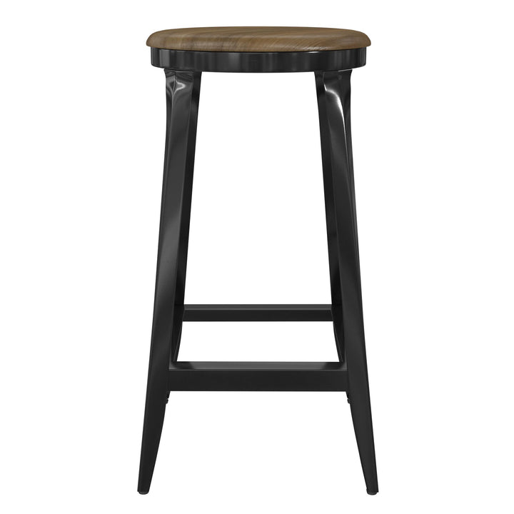 DHP Kelsey Kitchen Island with 2 Stools and Drawers, Black - Black