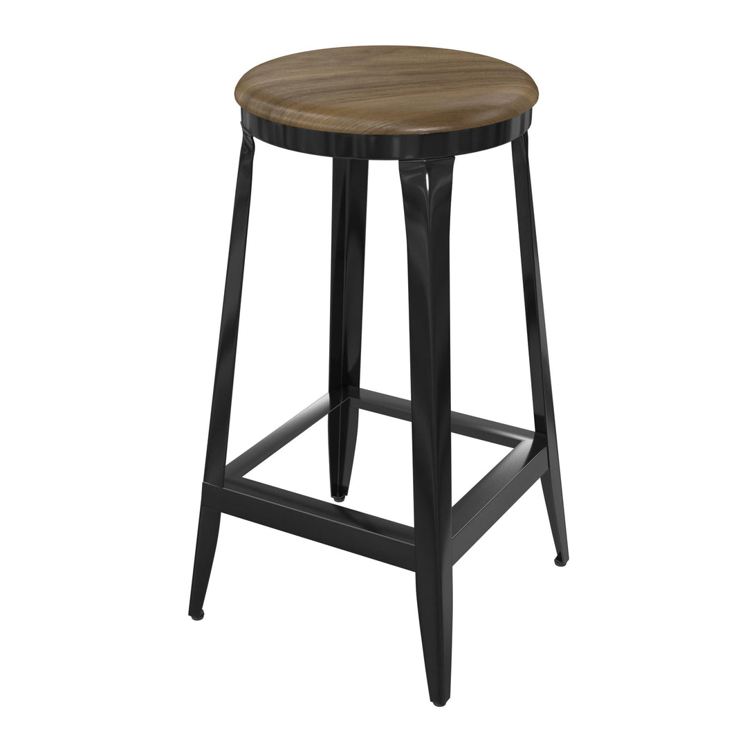 DHP Kelsey Kitchen Island with 2 Stools and Drawers, Black - Black
