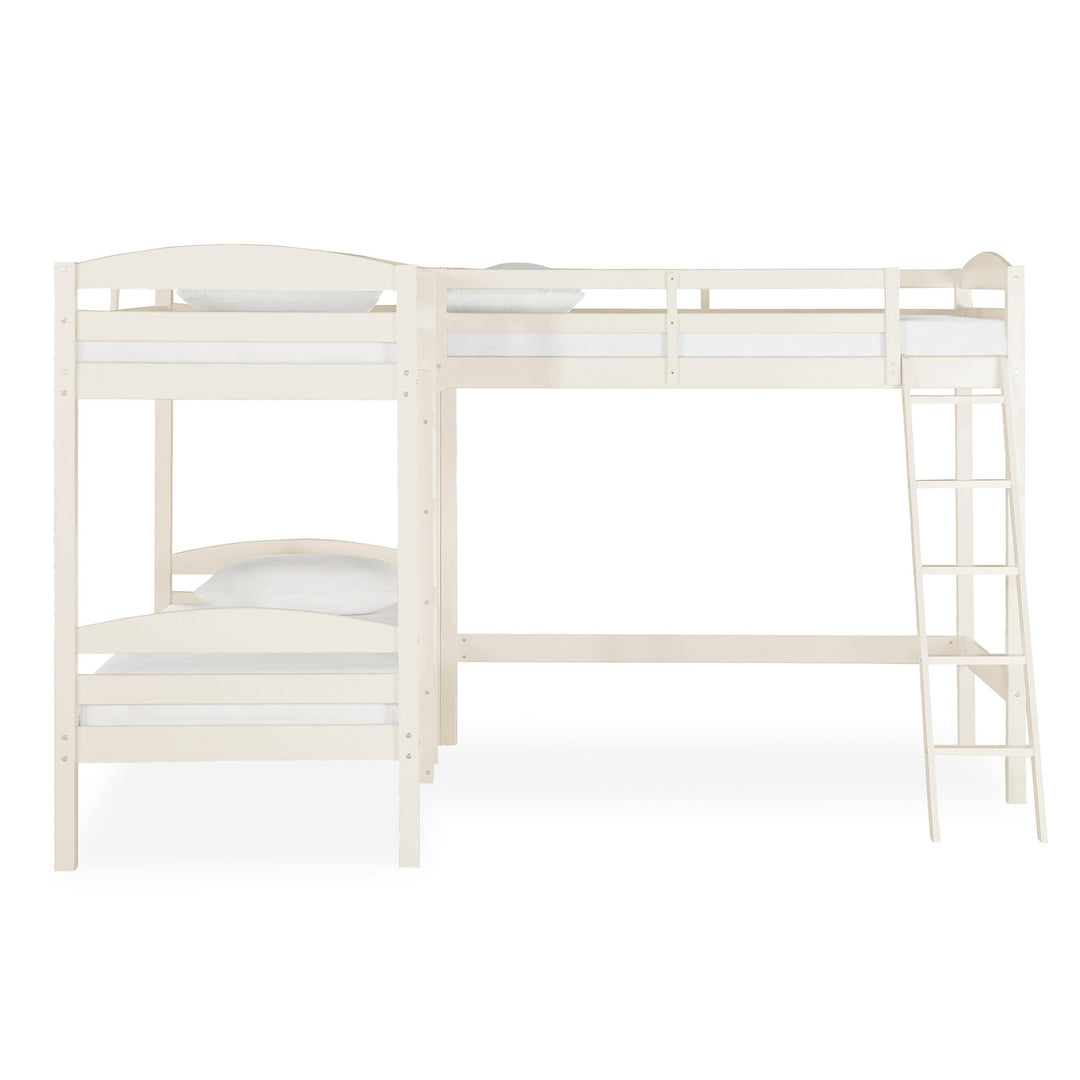 Stylish and Functional Triple Loft Bed -  White