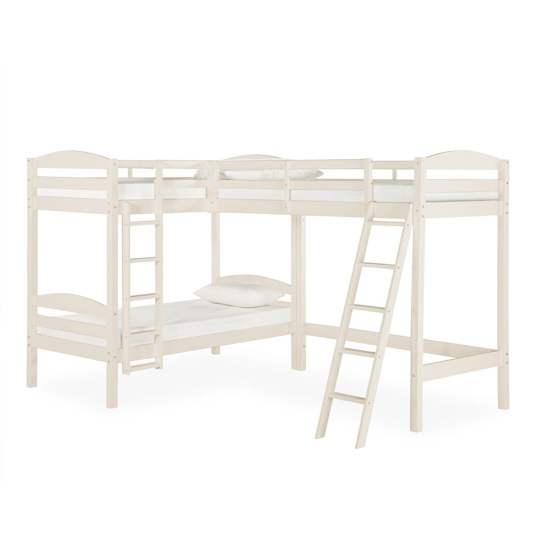 Clearwater Triple Bunk Bed with Ladder -  White