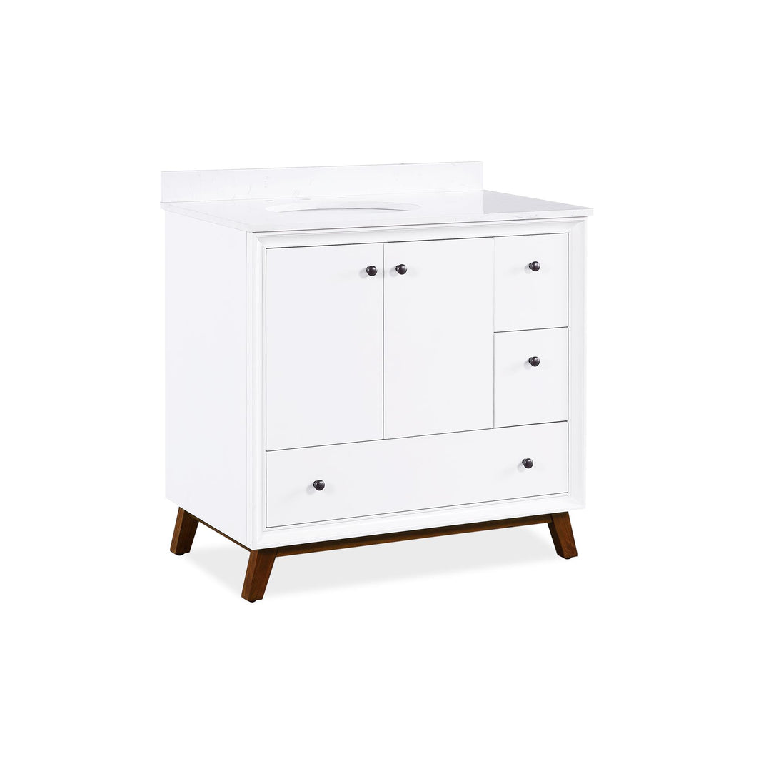 Bleeker 36 Inch Bathroom Vanity - White - 36"