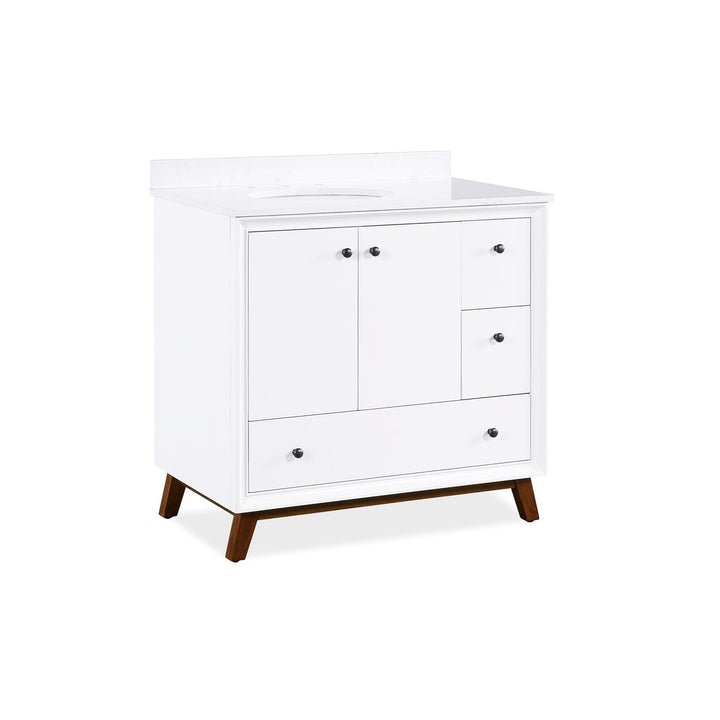 Bleeker 36 Inch Bathroom Vanity - White - 36"