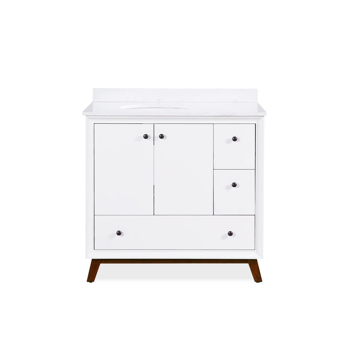 Bleeker 36 Inch Bathroom Vanity - White - 36"