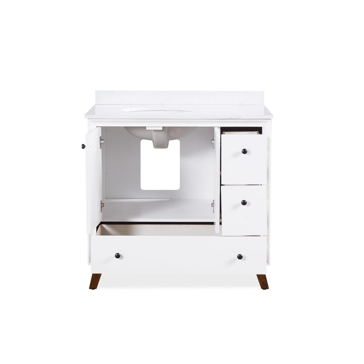 Bleeker 36 Inch Bathroom Vanity - White - 36"