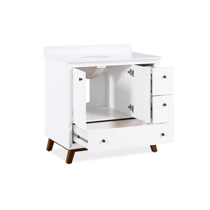 Bleeker 36 Inch Bathroom Vanity - White - 36"