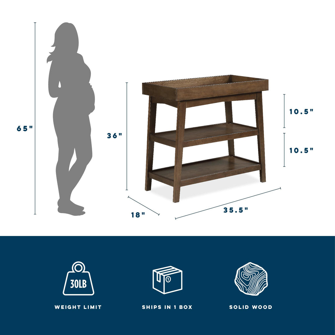 Harper Open Changing Table - Florence Walnut