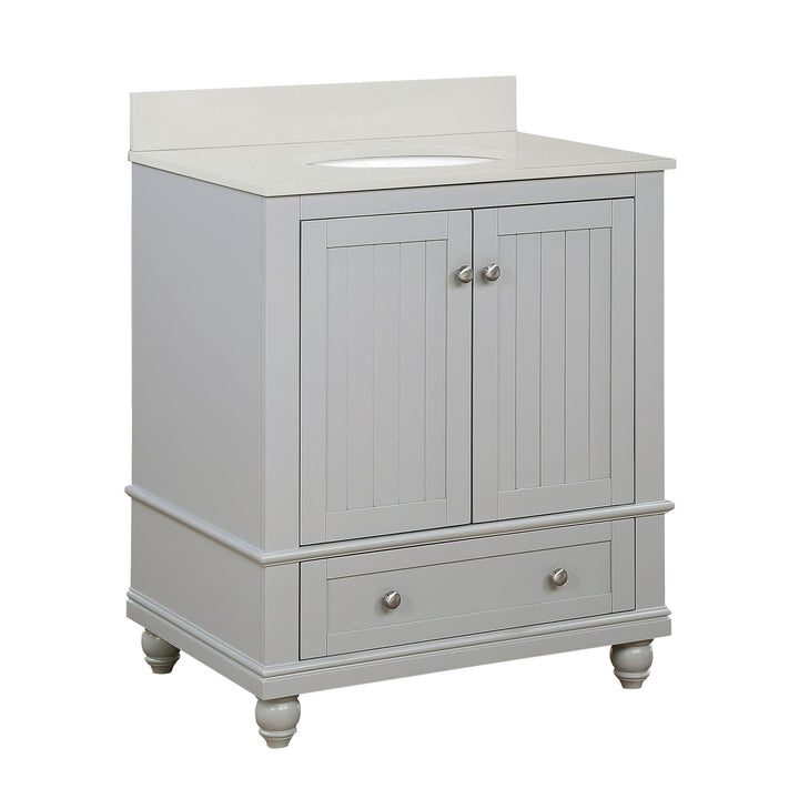 Durable granite bathroom countertop vanity -  Gray - 30"