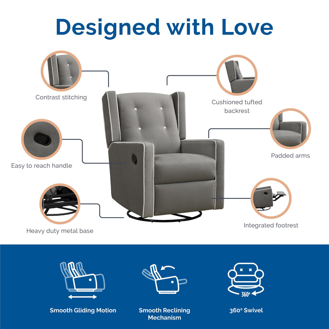 Best Mikayla Recliner Chair -  Gray