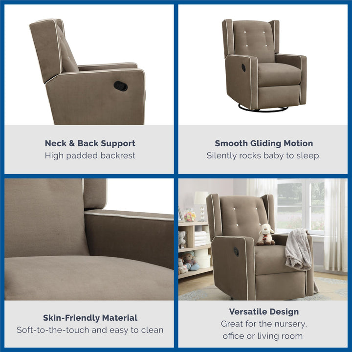 Mikayla Chair with Pocket Coil Seating -  Mocha