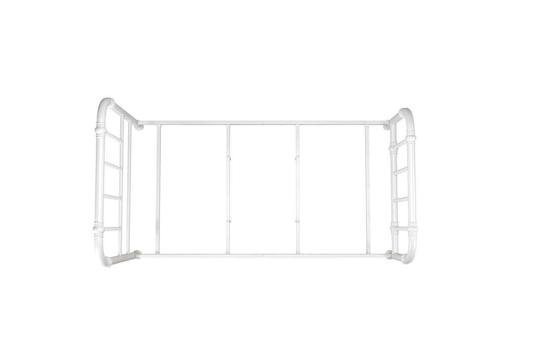 Jenny Lind Metal Bed with Twist Spindles - White - Twin