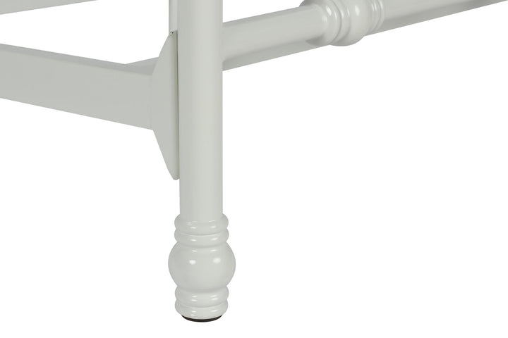 Jenny Lind Metal Bed with Twist Spindles - White - Twin