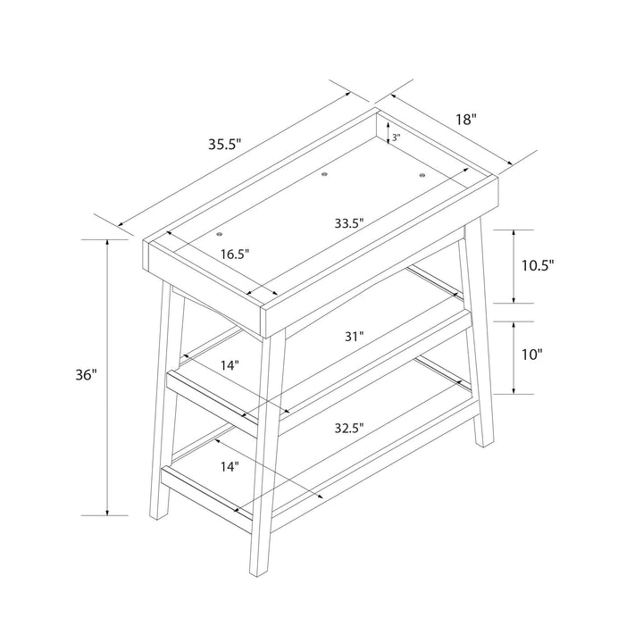 Harper Open Changing Table - Florence Walnut